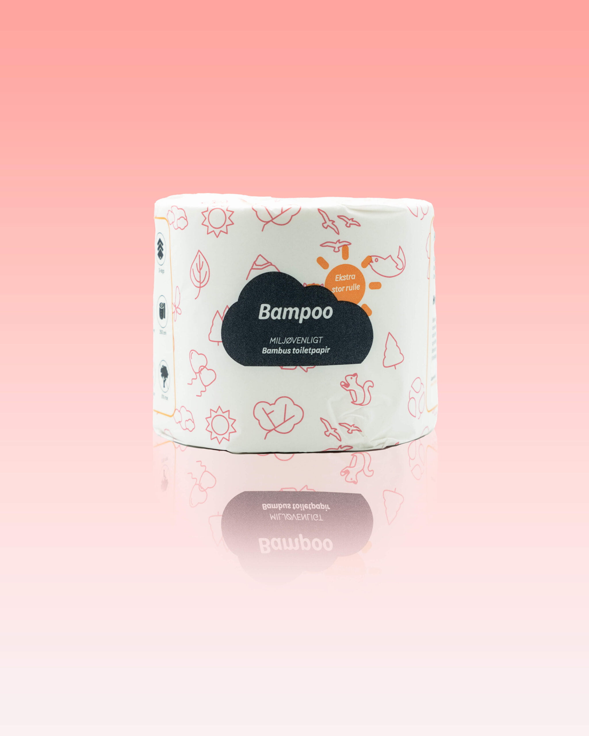 Bampoo 3-lags premium toiletpapir - 48 stk.